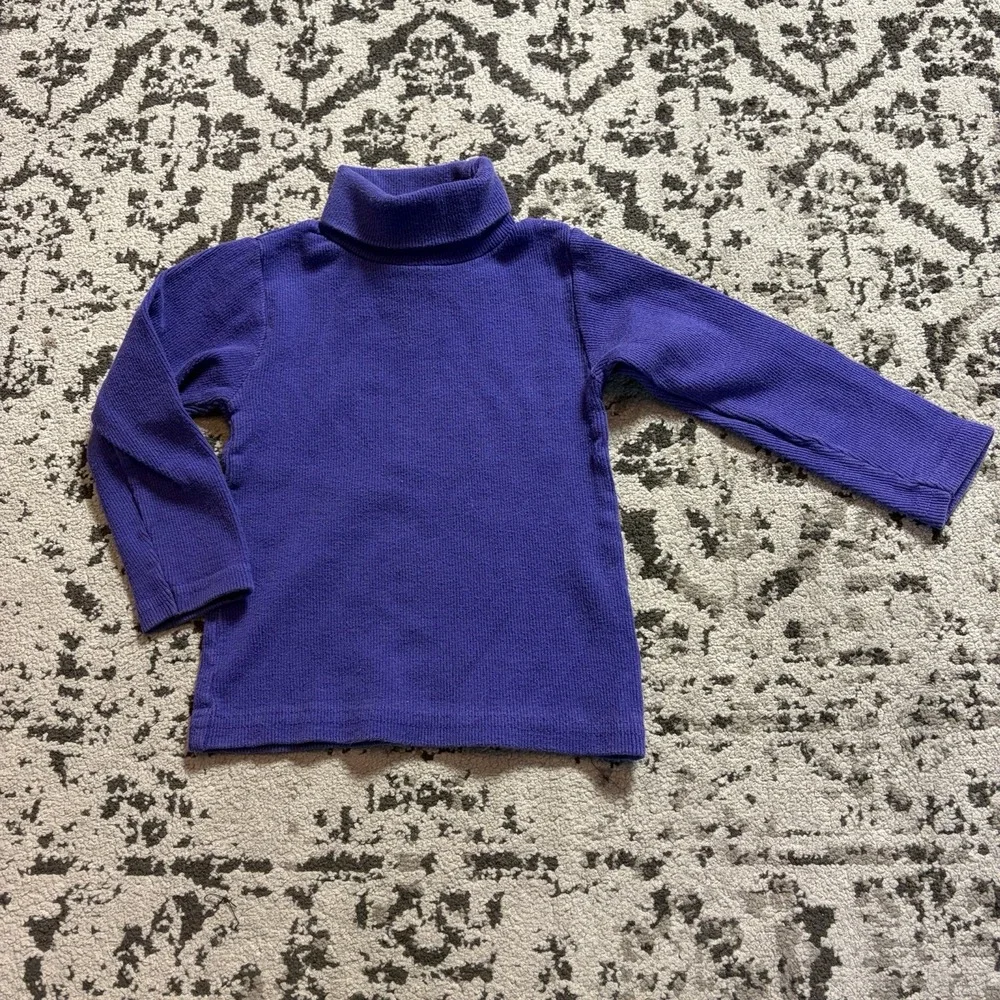 VTG The Children's Place Ribbed Turtle Neck Purple 80's Made In USA Purple 18 M